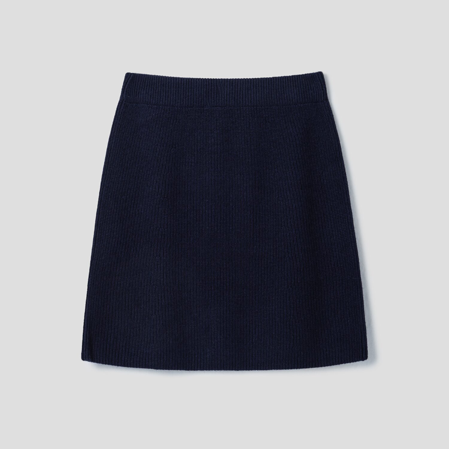 Maison Kitsune Women Bold Fox Head Patch Ribbed Short Skirt