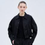 GANNI Duchesse Nylon Short Jacket – Black