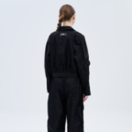 GANNI Duchesse Nylon Short Jacket – Black