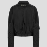 GANNI Duchesse Nylon Short Jacket – Black