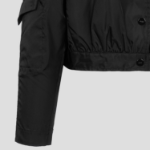 GANNI Duchesse Nylon Short Jacket – Black