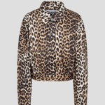 GANNI Duchesse Nylon Short Jacket – Brown