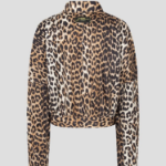 GANNI Duchesse Nylon Short Jacket – Brown