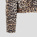 GANNI Duchesse Nylon Short Jacket – Brown