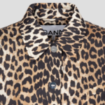 GANNI Duchesse Nylon Short Jacket – Brown