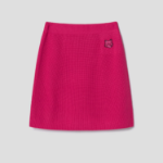 Maison Kitsune Women Bold Fox Head Patch Ribbed Short Skirt