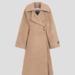 GANNI Double Face Wool Coat – Yellowish Brown