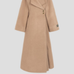 GANNI Double Face Wool Coat – Yellowish Brown