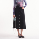 Maison Kitsune Women Button Down Midi Skirt