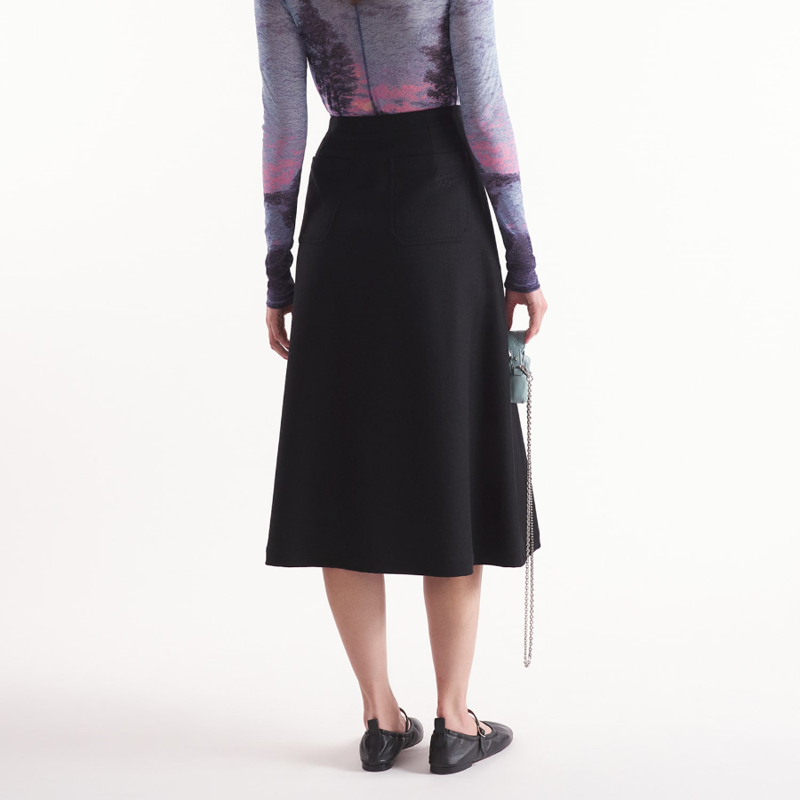 Maison Kitsune Women Button Down Midi Skirt