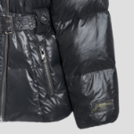 GANNI Shiny Nylon Puffer Jacket – Black