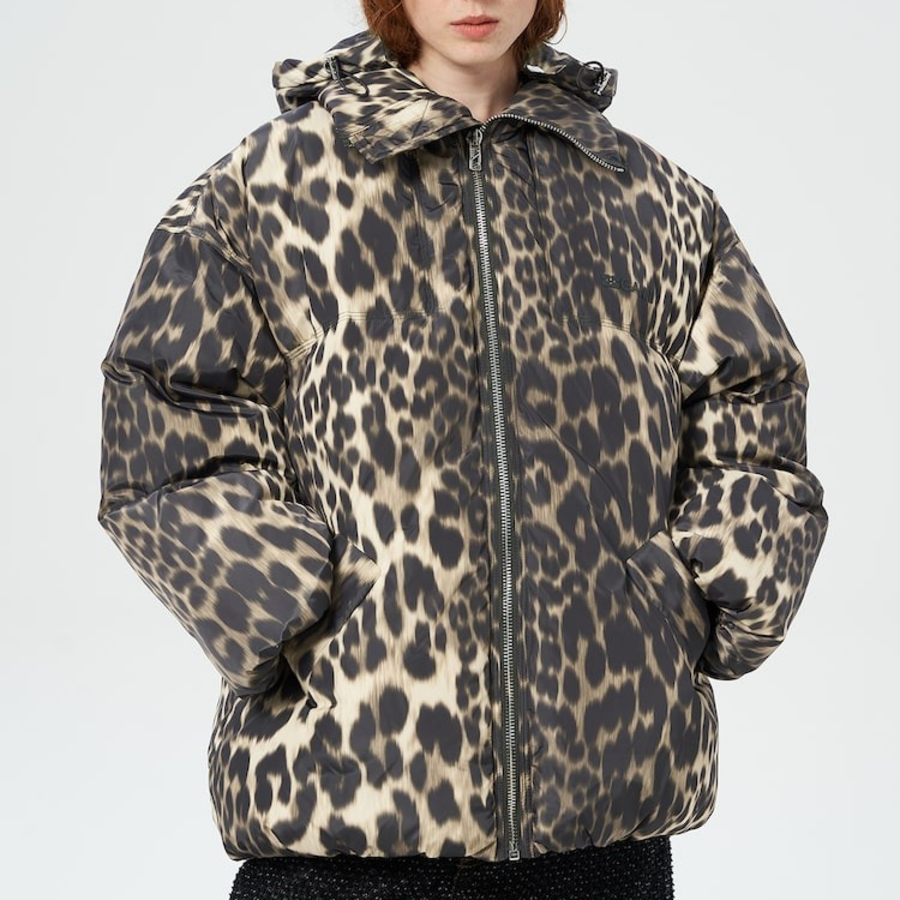 GANNI Leo Puffers Midi Jacket – Brown