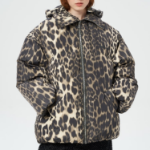 GANNI Leo Puffers Midi Jacket – Brown