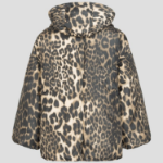 GANNI Leo Puffers Midi Jacket – Brown