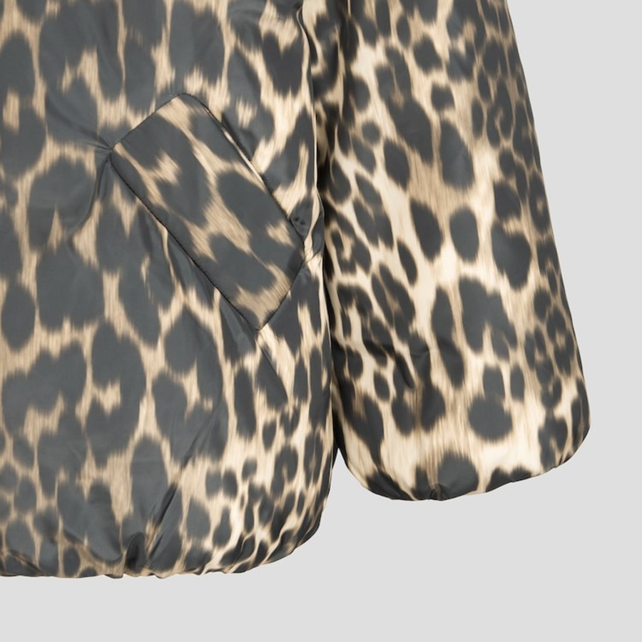 GANNI Leo Puffers Midi Jacket – Brown