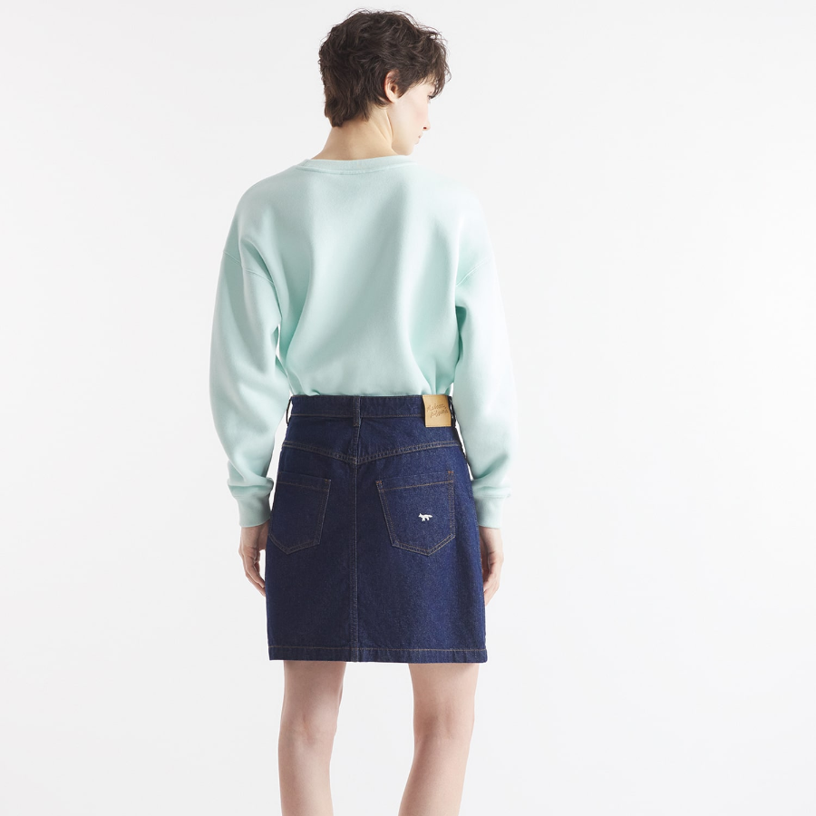 Maison Kitsune Women Buttoned Denim Mini Skirt