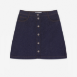 Maison Kitsune Women Buttoned Denim Mini Skirt