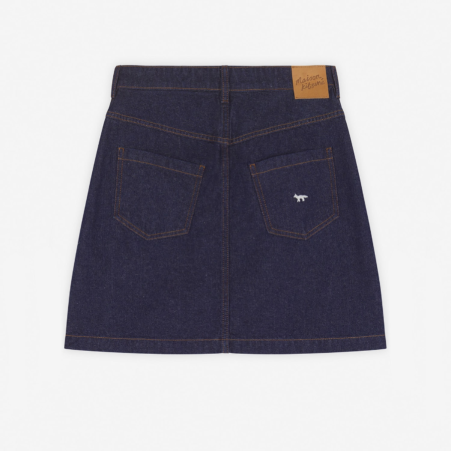 Maison Kitsune Women Buttoned Denim Mini Skirt