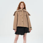 GANNI Double Face Wool Jacket – Yellowish Brown
