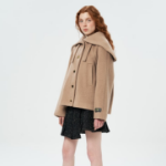 GANNI Double Face Wool Jacket – Yellowish Brown