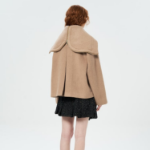 GANNI Double Face Wool Jacket – Yellowish Brown