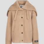 GANNI Double Face Wool Jacket – Yellowish Brown