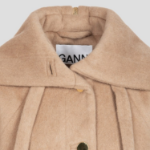 GANNI Double Face Wool Jacket – Yellowish Brown