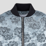 GANNI Botanical Jacquard Short Bomber Jacket – Sky Blue