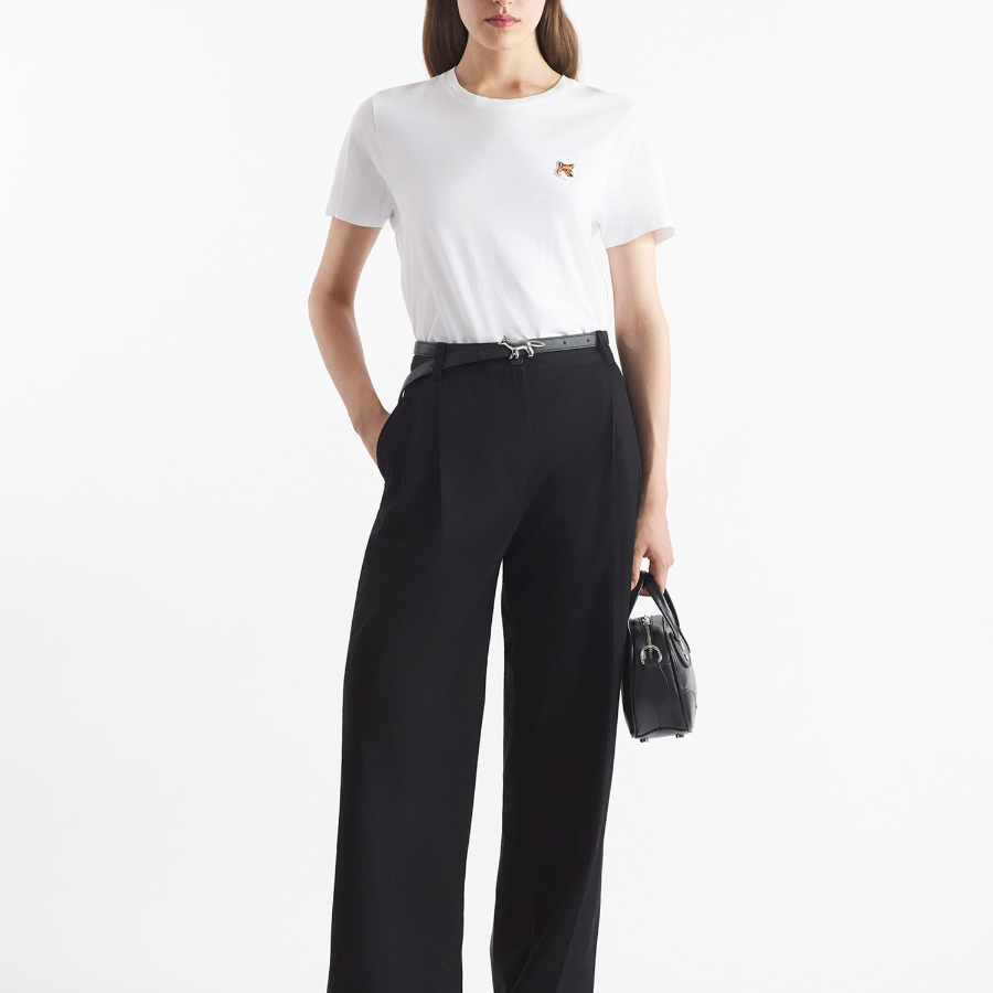 Maison Kitsune Women Fox Head Patch Regular Tee-Shirt