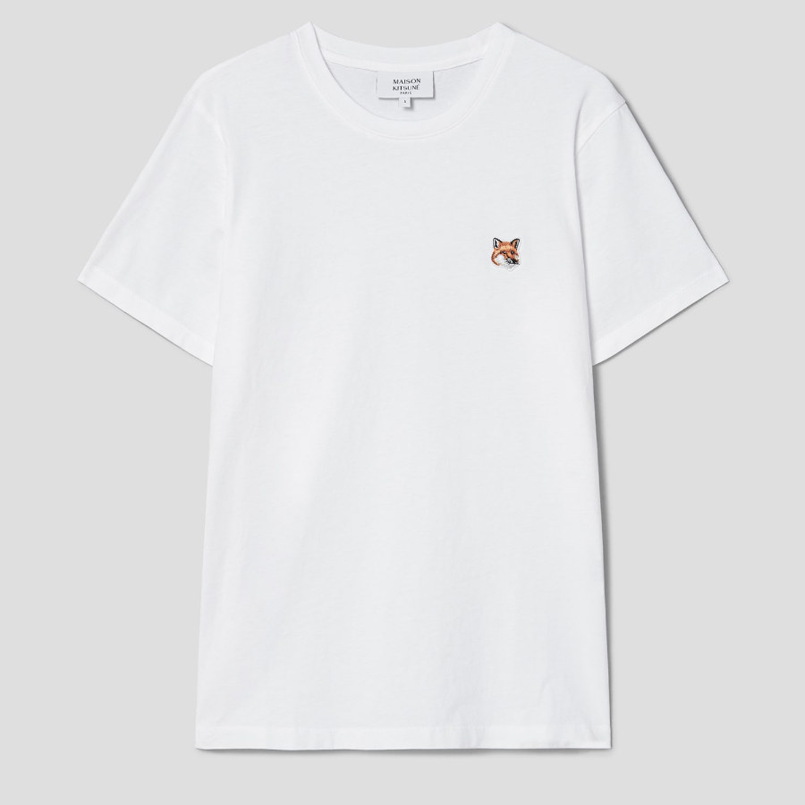 Maison Kitsune Women Fox Head Patch Regular Tee-Shirt