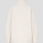 GANNI Boucle Wool Drop Shoulder Jacket – Ivory