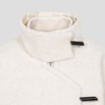GANNI Boucle Wool Drop Shoulder Jacket – Ivory