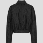 GANNI Textured Cloqué Short Jacket – Black