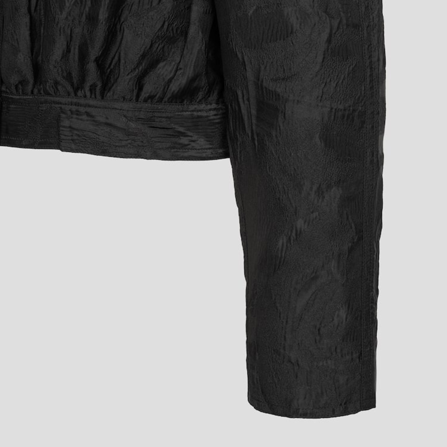 GANNI Textured Cloqué Short Jacket – Black
