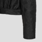 GANNI Textured Cloqué Short Jacket – Black