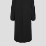 GANNI Tech Seersucker Oversized Shell Coat – Black