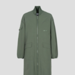 GANNI Tech Seersucker Oversized Shell Coat – Beetle