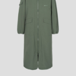 GANNI Tech Seersucker Oversized Shell Coat – Beetle