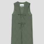 GANNI Tech Seersucker Oversized Shell Coat – Beetle