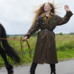 GANNI Barbour Ganni Wax Trench – Teak