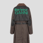 GANNI Barbour Ganni Wax Trench – Teak