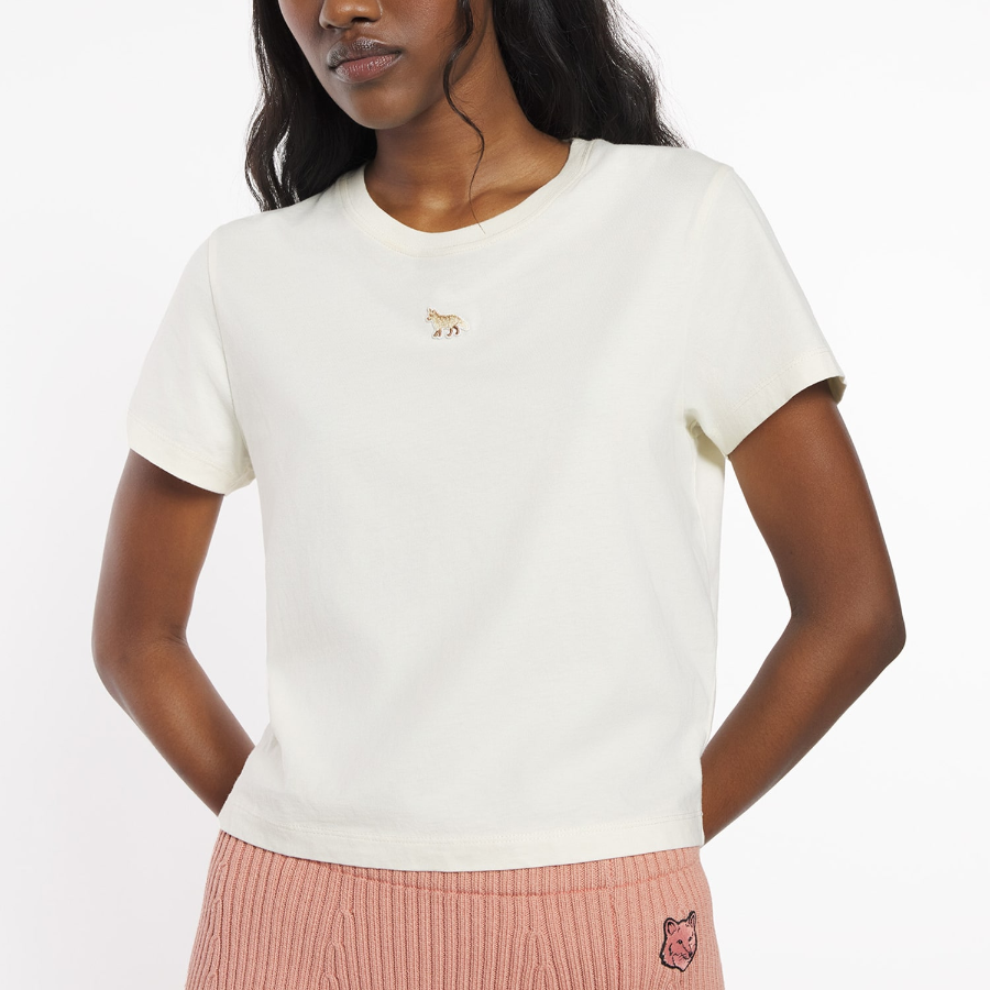 Maison Kitsune Women Baby Fox Patch Baby Tee-Shirt