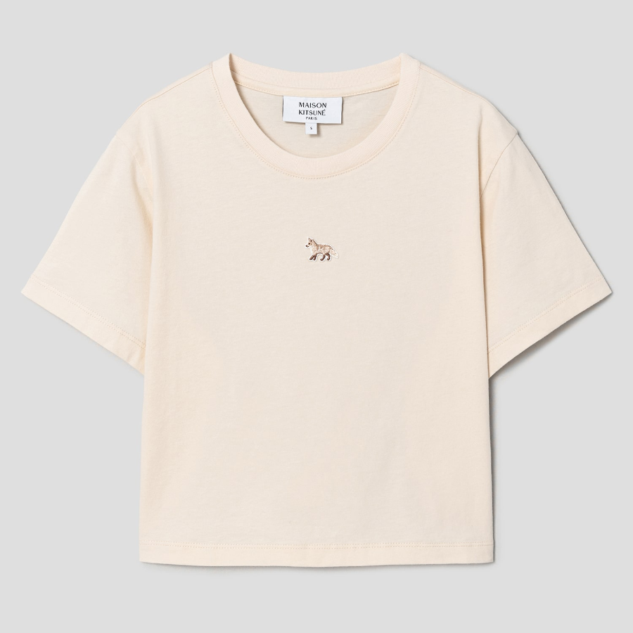Maison Kitsune Women Baby Fox Patch Baby Tee-Shirt