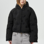GANNI Nylon Tech Puffer Short Jacket – Black