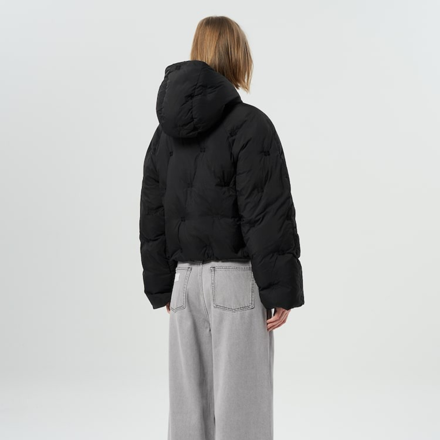 GANNI Nylon Tech Puffer Short Jacket – Black