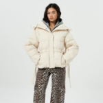 GANNI Nylon Tech Puffer Short Jacket – Tofu