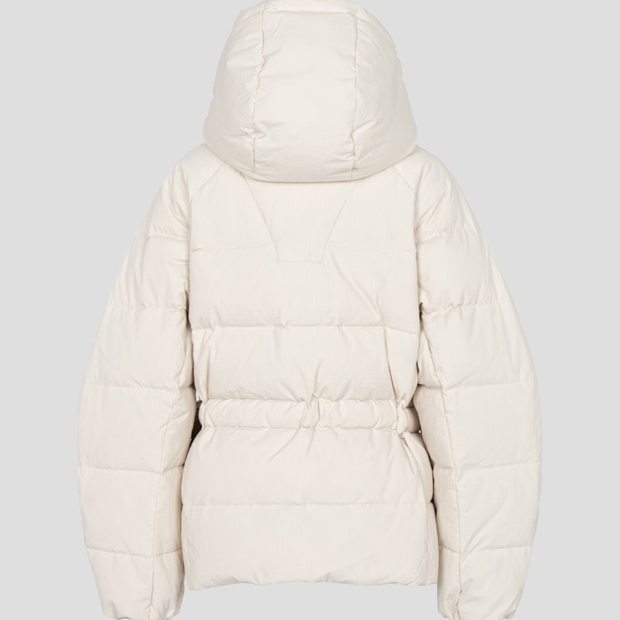 GANNI Nylon Tech Puffer Short Jacket – Tofu