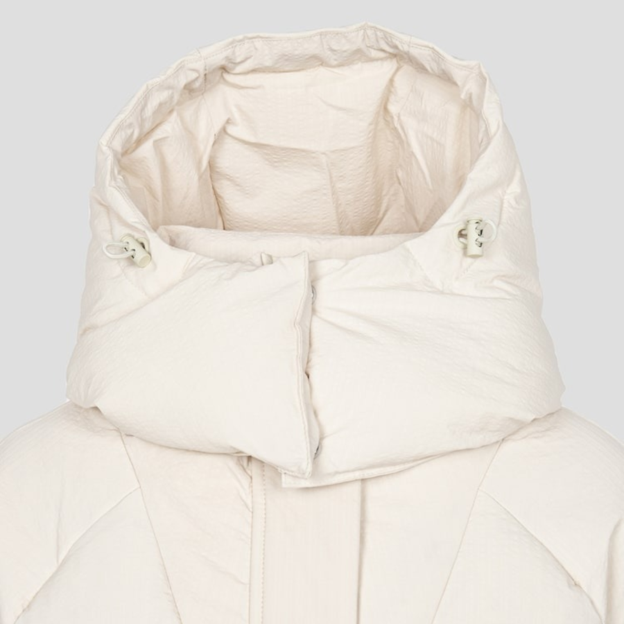 GANNI Nylon Tech Puffer Short Jacket – Tofu