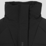 GANNI Tech Seersucker Oversized Puffer Jacket – Black
