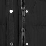 GANNI Tech Seersucker Oversized Puffer Jacket – Black